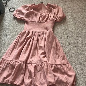 Hesperus Pink Puff-Sleeve dress